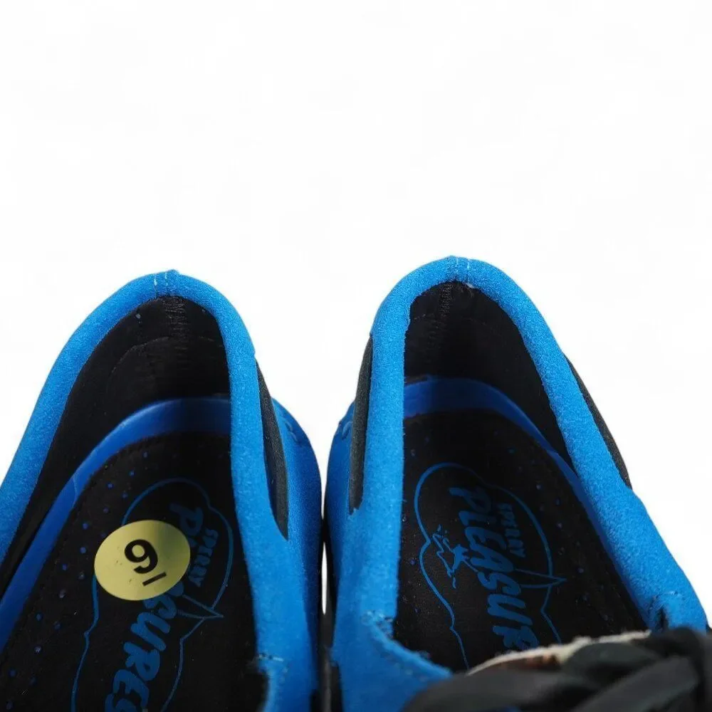 Sperry x Pleasures A/O 3-Eye Blue Suede Leopard Fur Boat Shoes STS24914 Men's‎ 9
